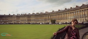 Posing in front of the Royal Crescent