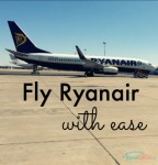 airplane with "Flying Ryanair with Ease" text