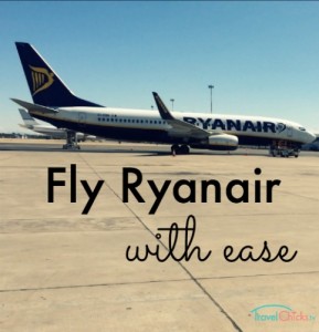 airplane with "Flying Ryanair with Ease" text 