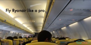 View of Ryanair cabin with text "Fly Ryanair like a pro"