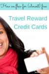 picture of girl holding travel reward credit card