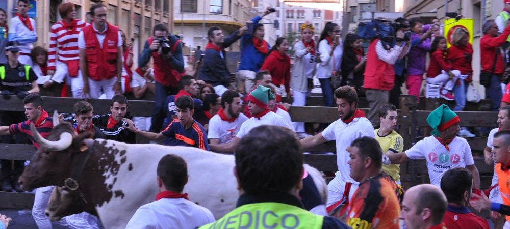 The Running of the Bulls in Pamplona