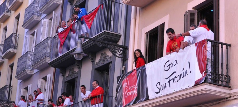 Pamplona, Spain, during the running of the bulls