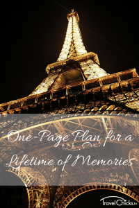 One-Page Plan for a Lifetime of Memories