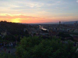 view from hill of gelato festival